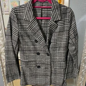 Shein black and white blazer.